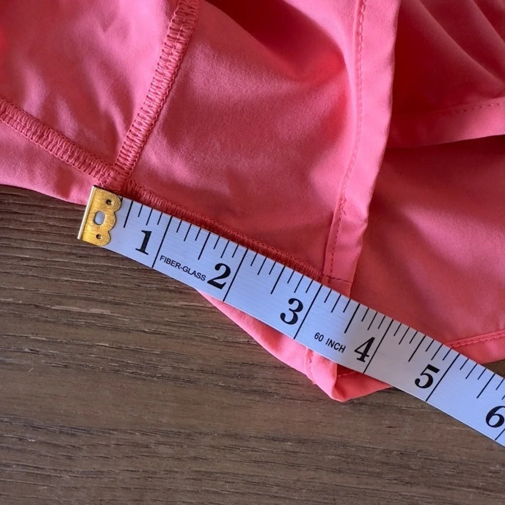 Lululemon Run: Speed Short *Block-It Pocket-Grapefruit-Style‎ # W7789S-Size 4